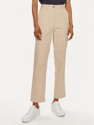 Gant Chinosy 4150261 Beżowy Slim Fit. Brązowe chinosy Gant, bez wzorów, z bawełny. Za 319.99 zł.
