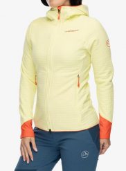 Bluza polarowa damska La Sportiva Bristen Thermal Hoody. Żółte bluzy z kapturem La Sportiva, l, bez wzorów, z materiału, bez kaptura, wspinaczkowe. Za 692.99 zł.