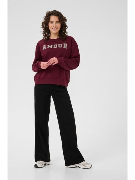 Kaffe Bluza w kolorze czerwonym rozmiar: XL. Czerwone bluzy Kaffe, xl, bez wzorów, bez ramiączek, bez kaptura. Za 165.71 zł.