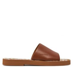 Klapki See By Chloé. Brązowe klapki See By Chloé, bez wzorów, bez obcasa, bez zapięcia. Za 889.99 zł.