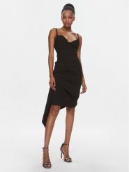 MVP Wardrobe Sukienka koktajlowa Manzoni MVPI3AB117.0XXXXXX Czarny Feminine Fit. Czarne sukienki MVP Wardrobe, bez wzorów, z syntetyku, wizytowe, bez kołnierzyka, bez ramiączek. Za 669.99 zł.