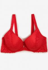Czerwony Biustonosz Full Cup Pokryty Koronką Hiacinthia. Czerwone biustonosze Renee, bez wzorów, z koronki. W wyprzedaży za 35.99 zł.