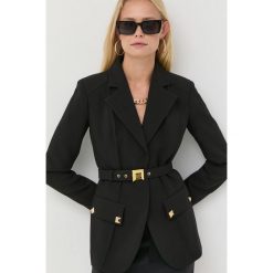 Elisabetta Franchi marynarka kolor czarny jednorzędowa gładka. Czarne marynarki i żakiety Elisabetta Franchi, bez wzorów, klasyczne, bez ramiączek. Za 2,939.90 zł.