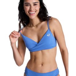 Stanik bikini typu bralette dla Kobiety SOLID ESSENTIALS Niebieski. Niebieskie bikini Roxy, bez wzorów, z elastanu. Za 149.99 zł.