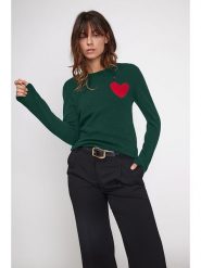 Maison Héritage Cashmere Kaszmirowy sweter w kolorze ciemnozielonym rozmiar: S. Zielone swetry Maison Héritage Cashmere, s, bez wzorów, z kaszmiru, bez ramiączek. Za 459.04 zł.