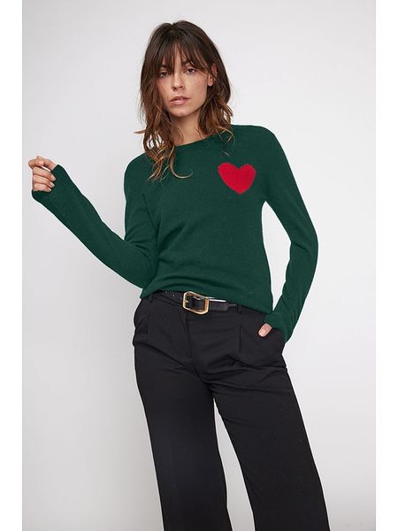 Maison Héritage Cashmere Kaszmirowy sweter w kolorze ciemnozielonym rozmiar: S. Zielone swetry Maison Héritage Cashmere, s, bez wzorów, z kaszmiru, bez ramiączek. Za 410.94 zł.