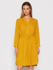 Selected Femme Sukienka koszulowa Damina 16059977 Żółty Regular Fit. Żółte sukienki Selected Femme, bez wzorów, z syntetyku, bez kołnierzyka, bez ramiączek, koszulowe. Za 199.99 zł.