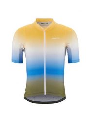 Craft Koszulka kolarska "ADV Endur Graphic" w kolorze żółto-niebiesko-oliwkowym rozmiar: L. Brązowe t-shirty sportowe Craft, l, bez wzorów, bez ramiączek, rowerowe. Za 173.99 zł.