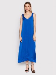 DKNY Sukienka codzienna P2DBTN10 Niebieski Regular Fit. Niebieskie sukienki DKNY, na co dzień, xs, bez wzorów, z syntetyku, bez kołnierzyka, bez ramiączek, proste. Za 339.99 zł.