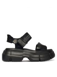 Melissa Sandały Melissa Pulse Ad 36854 Czarny. Czarne sandały Melissa, bez wzorów, z tworzywa sztucznego, bez obcasa, na koturnie, bez zapięcia. Za 598.99 zł.