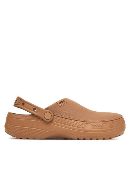 Crocs Klapki Classic Crafted Clog 211354 Beżowy. Brązowe klapki Crocs, bez wzorów, z tworzywa sztucznego, bez obcasa, bez zapięcia. Za 221.99 zł.