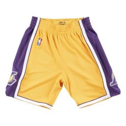 Szorty Los Angeles Lakers Authentic Home 2009/10. Żółte szorty Mitchell & Ness, bez wzorów, sportowe. Za 736.50 zł.