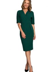 Stylove Sukienka w kolorze zielonym rozmiar: XXL. Zielone sukienki Stylove, xxl, bez wzorów, bez kołnierzyka, bez ramiączek, midi. Za 225.45 zł.