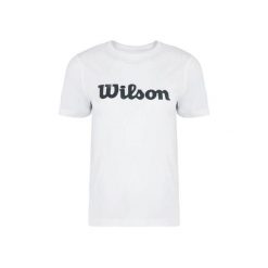 Damska koszulka z grafiką Wilson. Białe t-shirty sportowe Wilson, bez wzorów, bez ramiączek. Za 219.00 zł.
