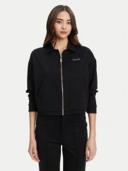 Guess Bluza V5YL08 KCX42 Czarny Regular Fit. Czarne bluzy Guess, l, z aplikacjami, z syntetyku, bez ramiączek, bez kaptura. Za 299.99 zł.