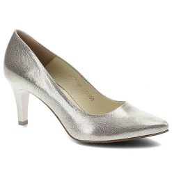 Złote Czółenka Clasicco Damskie Eleganckie Obuwie. Żółte czółenka Clasicco, bez wzorów, ze skóry, eleganckie, bez obcasa, na obcasie, bez zapięcia. Za 309.00 zł.