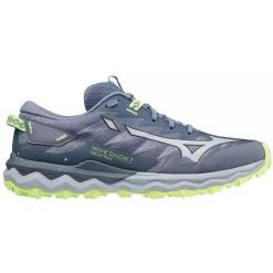 Buty do biegania w terenie damskie Mizuno WaveDaichi 7. Niebieskie buty do biegania Mizuno, bez wzorów, z materiału, bez zapięcia, do biegania, mizuno wave. Za 669.00 zł.