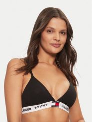 Tommy Hilfiger Biustonosz braletka UW0UW05607 Czarny. Czarne biustonosze Tommy Hilfiger, bez wzorów, z bawełny. Za 99.99 zł.