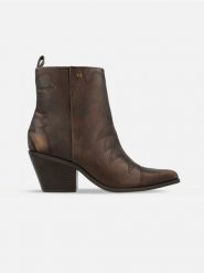 Wrangler Botki "Mae" w kolorze brązowym rozmiar: 37. Brązowe botki Wrangler, bez wzorów, eleganckie, bez obcasa, bez zapięcia. Za 224.95 zł.