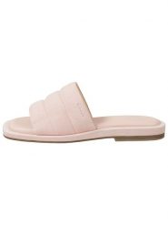 GANT Footwear Skórzane klapki "Khiria" w kolorze jasnoróżowym rozmiar: 36. Różowe klapki GANT Footwear, bez wzorów, z materiału, klasyczne, bez obcasa, bez zapięcia. Za 117.45 zł.