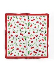 Lucky Bees Chusta w kolorze biało-czerwonym - 55 x 55 cm rozmiar: onesize. Białe chusty Lucky Bees, bez wzorów, z materiału. Za 74.63 zł.