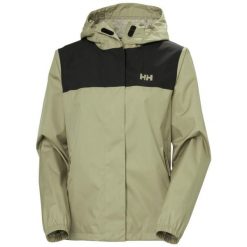 Kurtka przeciwdeszczowa damska Helly Hansen Vancouver. Zielone kurtki Helly Hansen, bez wzorów, bez kaptura. Za 553.00 zł.