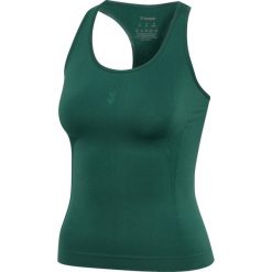Damski tank top Hummel Flow. Zielone topy Hummel, bez wzorów, bez kołnierzyka, bez ramiączek. Za 207.50 zł.