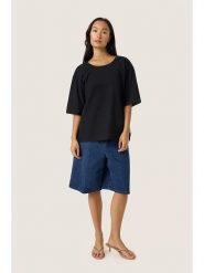 Soaked in Luxury Bluzka w kolorze czarnym rozmiar: S. Czarne bluzki Soaked in Luxury, s, bez wzorów, z bawełny, bez kołnierzyka, bez ramiączek. Za 86.99 zł.