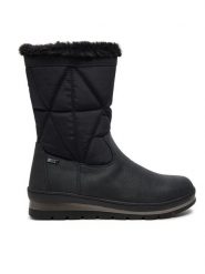 Caprice Botki 9-26404-43 Czarny. Czarne botki Caprice, bez wzorów, z materiału, bez obcasa, na płaskiej podeszwie, bez zapięcia. Za 519.99 zł.