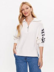 Tommy Hilfiger Sweter WW0WW39013 Écru Relaxed Fit. Swetry Tommy Hilfiger, m, bez wzorów, z bawełny, bez ramiączek. Za 479.99 zł.