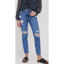 Pepe Jeans jeansy damskie high waist. Niebieskie jeansy Pepe Jeans, l, bez wzorów, z jeansu, z podwyższonym stanem. Za 439.99 zł.