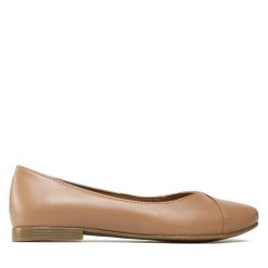Baleriny Sarah Karen. Brązowe baleriny Sarah Karen, bez wzorów, bez obcasa, bez zapięcia. Za 79.99 zł.