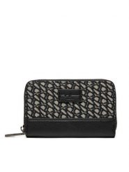 Pepe Jeans Duży Portfel Damski Jacquard PL070261 Czarny. Czarne portfele Pepe Jeans, bez wzorów, z jeansu. Za 109.99 zł.