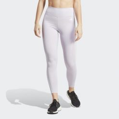 Legginsy treningowe z wysokim stanem Train Essentials 3-Stripes 7/8. Szare legginsy adidas, bez wzorów, z materiału, sportowe. W wyprzedaży za 160.85 zł.