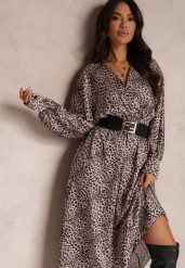 Beżowo-Brązowa Sukienka Rozkloszowana z Gumką w Pasie Philida. Brązowe sukienki Renee, na co dzień, m, bez wzorów, eleganckie, bez kołnierzyka, bez ramiączek, maxi, rozkloszowane. W wyprzedaży za 39.99 zł.