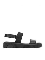 Lasocki Sandały CEO-WI23-TAKASHI-01 Czarny. Czarne sandały Lasocki, bez wzorów, ze skóry, bez obcasa, na płaskiej podeszwie, bez zapięcia. Za 169.99 zł.