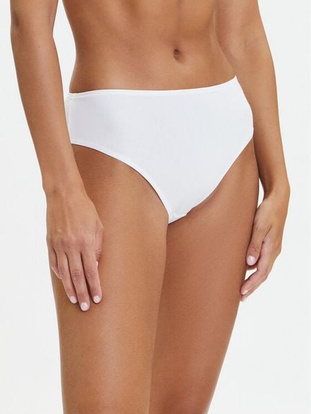 Hunkemöller Figi klasyczne z wysokim stanem 302036 Biały. Białe figi Hunkemöller, bez wzorów, z bawełny, z podwyższonym stanem. Za 49.99 zł.