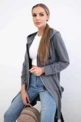 Bluza sukienkowa z kapturem grafit melanż. Bluzy KESI, l, bez wzorów, z bawełny, z kapturem. Za 234.40 zł.