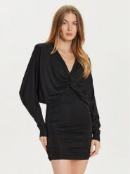 PINKO Sukienka koktajlowa 104501 A29I Czarny Regular Fit. Czarne sukienki Pinko, m, bez wzorów, z syntetyku, wizytowe, bez kołnierzyka, bez ramiączek. Za 609.99 zł.