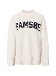 Samsøe Samsøe Sweter z zawartością wełny - Sakeiku Kobiety biały, S. Białe swetry Samsøe & Samsøe, s, bez wzorów, z dzianiny, bez ramiączek. Za 999.95 zł.