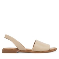 Sandały Lasocki. Brązowe sandały Lasocki, bez wzorów, bez obcasa, na płaskiej podeszwie, bez zapięcia. Za 139.99 zł.