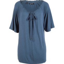 Tunika shirtowa, krótki rękaw bonprix indygo-ciemnoniebieski z nadrukiem. Tuniki marki bonprix. Za 49.99 zł.
