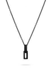 Liebeskind Naszyjnik z zawieszką - dł. 45 cm rozmiar: onesize. Czarne naszyjniki Liebeskind, z materiału, ze stali. Za 187.96 zł.