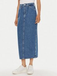 Calvin Klein Jeans Spódnica jeansowa J20J223680 Niebieski Regular Fit. Niebieskie spódnice Calvin Klein Jeans, bez wzorów, z bawełny. Za 309.99 zł.