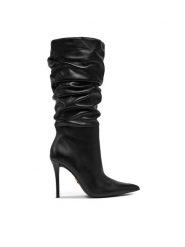 Steve Madden Kozaki Schmooze SM11003453 Czarny. Czarne kozaki Steve Madden, bez wzorów, ze skóry, bez obcasa, na szpilce, bez zapięcia. Za 739.99 zł.