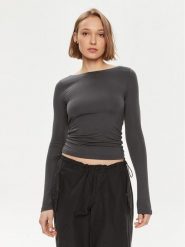 Gina Tricot Bluzka 21146 Szary Slim Fit. Szare bluzki Gina Tricot, xs, bez wzorów, z wiskozy, bez kołnierzyka, bez ramiączek. Za 59.99 zł.