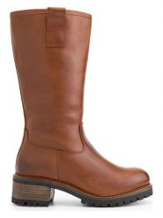 Mysa Skórzane kozaki "Heather" w kolorze jasnobrązowym rozmiar: 38. Brązowe kozaki mysa, na zimę, bez wzorów, z materiału, bez obcasa, bez zapięcia. Za 465.95 zł.