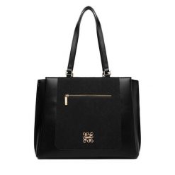 Torebka Nine West. Czarne shopper bag Nine West, bez wzorów, bez dodatków. Za 329.99 zł.