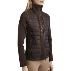 Damska kurtka puchowa Montar Emma. Brązowe kurtki MONTAR, xl, bez wzorów, z materiału, eleganckie, bez kaptura. Za 388.00 zł.