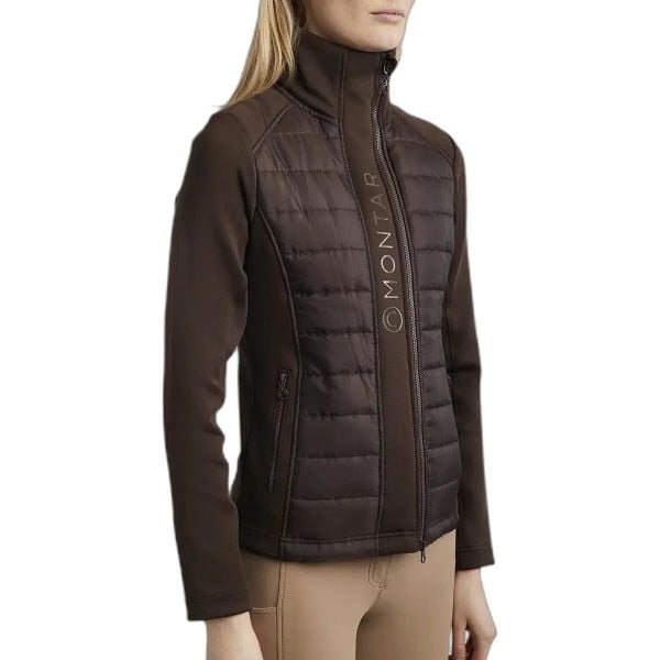 Damska kurtka puchowa Montar Emma. Brązowe kurtki MONTAR, xl, bez wzorów, z materiału, eleganckie, bez kaptura. Za 388.00 zł.